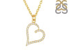 Cubic Zirconia Heart Necklace CUZ-RDN-84.