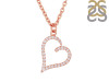 Cubic Zirconia Heart Necklace CUZ-RDN-84.