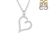 Cubic Zirconia Heart Necklace CUZ-RDN-84.