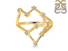 Aquarius Zodiac Star Constellation With Cubic Zirconia Ring CUZ-RDR-2041.