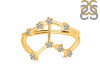 Taurus Zodiac Star Constellation With Cubic Zirconia Ring CUZ-RDR-2051.