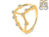 Taurus Zodiac Star Constellation With Cubic Zirconia Ring CUZ-RDR-2051.