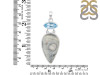 Desert Druzy/Blue Topaz Pendant-2SP DDZ-1-52