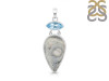Desert Druzy/Blue Topaz Pendant-2SP DDZ-1-52