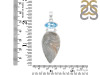 Desert Druzy/Blue Topaz Pendant-2SP DDZ-1-62