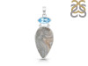 Desert Druzy/Blue Topaz Pendant-2SP DDZ-1-62