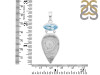 Desert Druzy/Blue Topaz Pendant-2SP DDZ-1-77