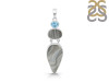 Desert Druzy/Blue Topaz Pendant-2SP DDZ-1-79