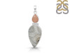 Desert Druzy/Peach Moonstone Pendant-2SP DDZ-1-80