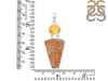 Fossilized Coral/Citrine Pendant-2SP FSC-1-52