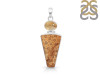 Fossilized Coral/Citrine Pendant-2SP FSC-1-54