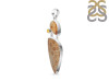 Fossilized Coral/Citrine Pendant-2SP FSC-1-73