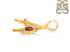 Garnet & White Topaz Alphabet A Pendant GAR-RDA-1.