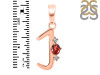 Garnet & White Topaz Alphabet J Pendant GAR-RDA-10.