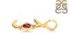 Garnet & White Topaz Alphabet J Pendant GAR-RDA-10.