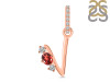 Garnet & White Topaz Alphabet V Pendant GAR-RDA-100.