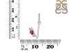 Garnet & White Topaz Alphabet V Pendant GAR-RDA-100.