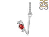 Garnet & White Topaz Alphabet V Pendant GAR-RDA-100.