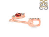 Garnet & White Topaz Alphabet V Pendant GAR-RDA-100.