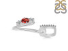 Garnet & White Topaz Alphabet V Pendant GAR-RDA-100.