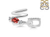 Garnet & White Topaz Alphabet W Pendant GAR-RDA-101.