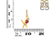 Garnet & White Topaz Alphabet X Pendant GAR-RDA-102.