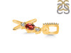 Garnet & White Topaz Alphabet X Pendant GAR-RDA-102.