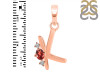 Garnet & White Topaz Alphabet K Pendant GAR-RDA-11.