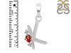 Garnet & White Topaz Alphabet K Pendant GAR-RDA-11.