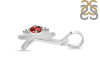 Garnet & White Topaz Alphabet K Pendant GAR-RDA-11.