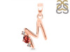 Garnet & White Topaz Alphabet M Pendant GAR-RDA-13.