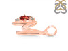 Garnet & White Topaz Alphabet M Pendant GAR-RDA-13.