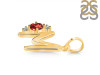 Garnet & White Topaz Alphabet M Pendant GAR-RDA-13.