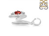 Garnet & White Topaz Alphabet M Pendant GAR-RDA-13.