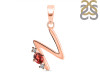 Garnet & White Topaz Alphabet N Pendant GAR-RDA-14.