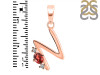 Garnet & White Topaz Alphabet N Pendant GAR-RDA-14.