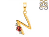 Garnet & White Topaz Alphabet N Pendant GAR-RDA-14.