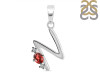 Garnet & White Topaz Alphabet N Pendant GAR-RDA-14.