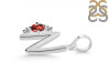 Garnet & White Topaz Alphabet N Pendant GAR-RDA-14.