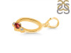 Garnet & White Topaz Alphabet O Pendant GAR-RDA-15.