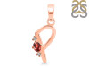 Garnet & White Topaz Alphabet P Pendant GAR-RDA-16.