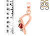 Garnet & White Topaz Alphabet P Pendant GAR-RDA-16.