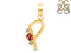 Garnet & White Topaz Alphabet P Pendant GAR-RDA-16.