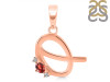 Garnet & White Topaz Alphabet Q Pendant GAR-RDA-17.