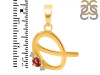 Garnet & White Topaz Alphabet Q Pendant GAR-RDA-17.