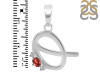 Garnet & White Topaz Alphabet Q Pendant GAR-RDA-17.