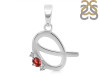 Garnet & White Topaz Alphabet Q Pendant GAR-RDA-17.