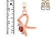 Garnet & White Topaz Alphabet R Pendant GAR-RDA-18.