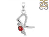 Garnet & White Topaz Alphabet R Pendant GAR-RDA-18.