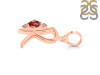 Garnet & White Topaz Alphabet R Pendant GAR-RDA-18.